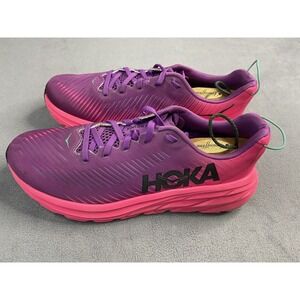 Hoka One One Shoes Womens 8.5 Rincon 3 Pink Purple Running Sneakers Trainers Gym